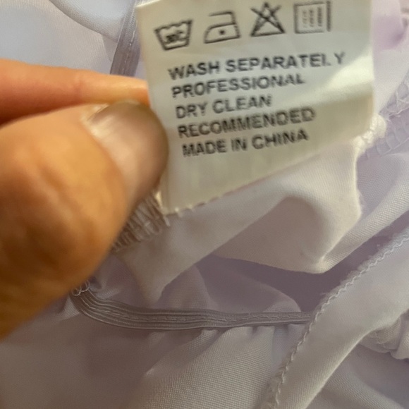 White Ruffled Ruched Crop Top - Picture 7 of 7